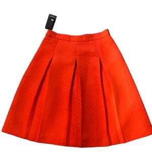 NWT Adorable Mario Serrani Orange Midi Skirt size 10